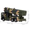 1/50 Military Missile Vehicle Model Alloy Pull-Back Rocket Car Toy with Sound and Light for Kids