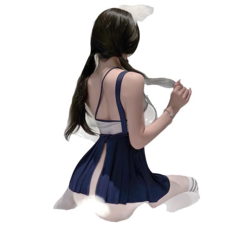 Sex Underwear Pure Desire Pleated Skirt Seduction Waist Free Student Suit Sexy Pure Desire Passion Pajamas Breast Wrap Women