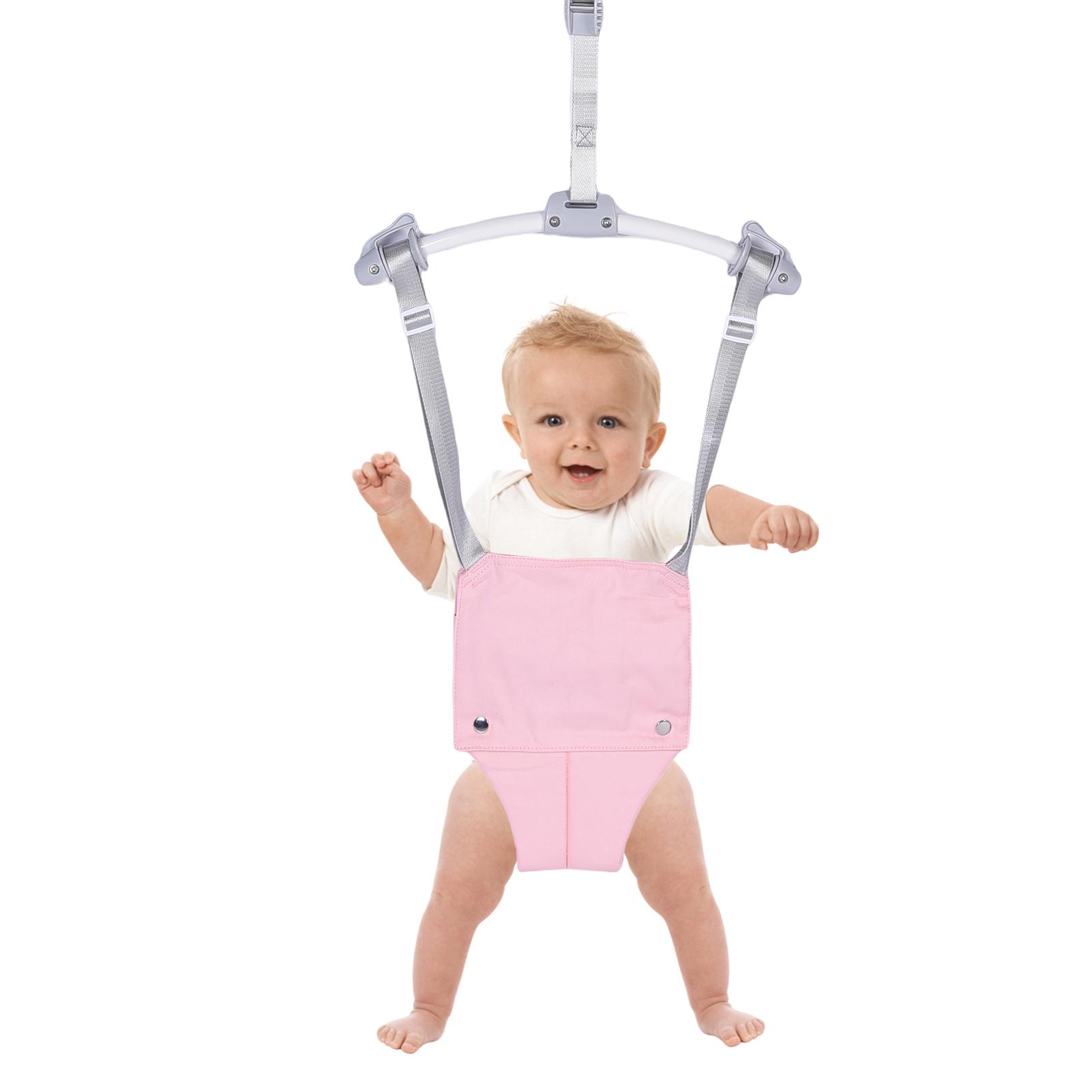 

Baby Door Jumper W Seat Bag, Doorway Bouncer Jump Seat with Adjustable Height, Indoor Activity Gym for Infants and розовый