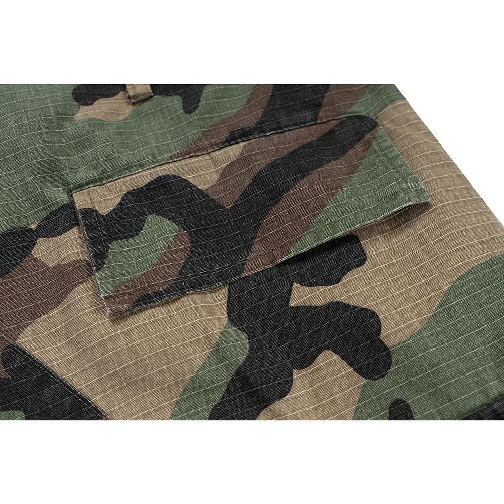 BeatStreet Camouflage Cargo Cropped Shorts for Men Wide Leg Patchwork Baggy Summer Shorts Oversized Loose Over Knee Pants