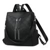 Women's Commuter Soft Leather Backpack Printed Backpack