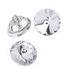 50 Stück Klare Strasssteine Strasskristall Knöpfe Metallöse 20MM DIY Bastelknöpfe 25MM Runde Form Dekorationsknöpfe