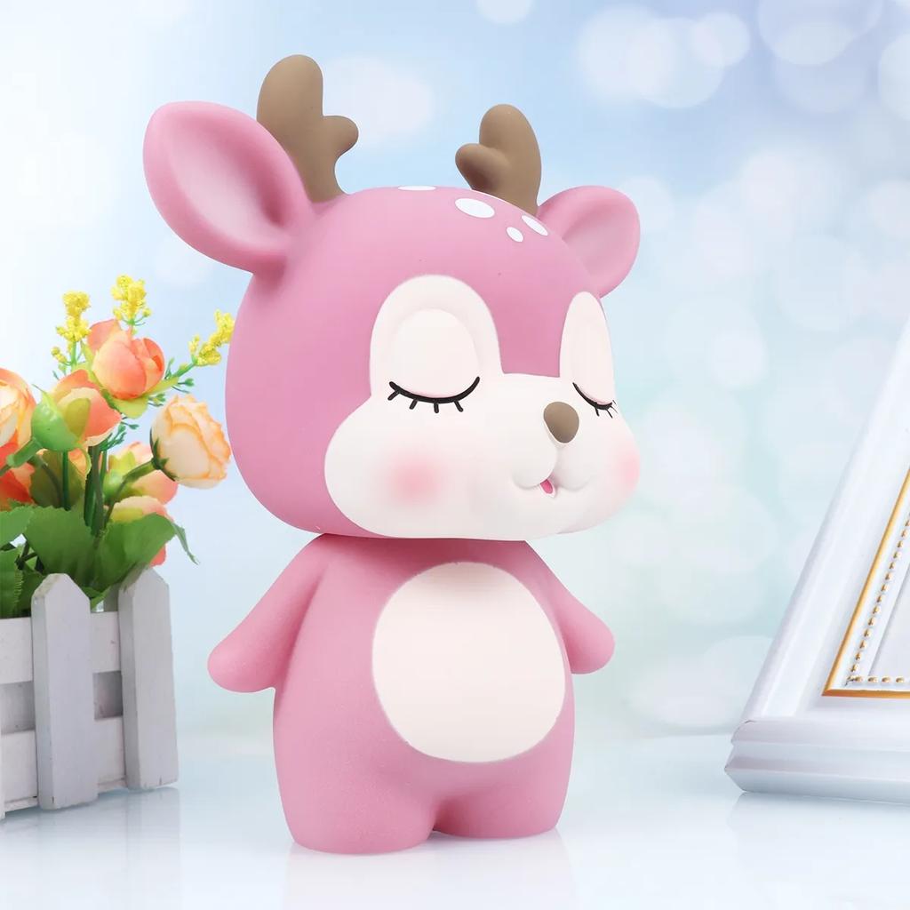 Cartoon Cute Deer Shape Piggy Bank Coin Storage Container Money Jar Coins Money Box Large Savings Box Valentine's Day Gifts