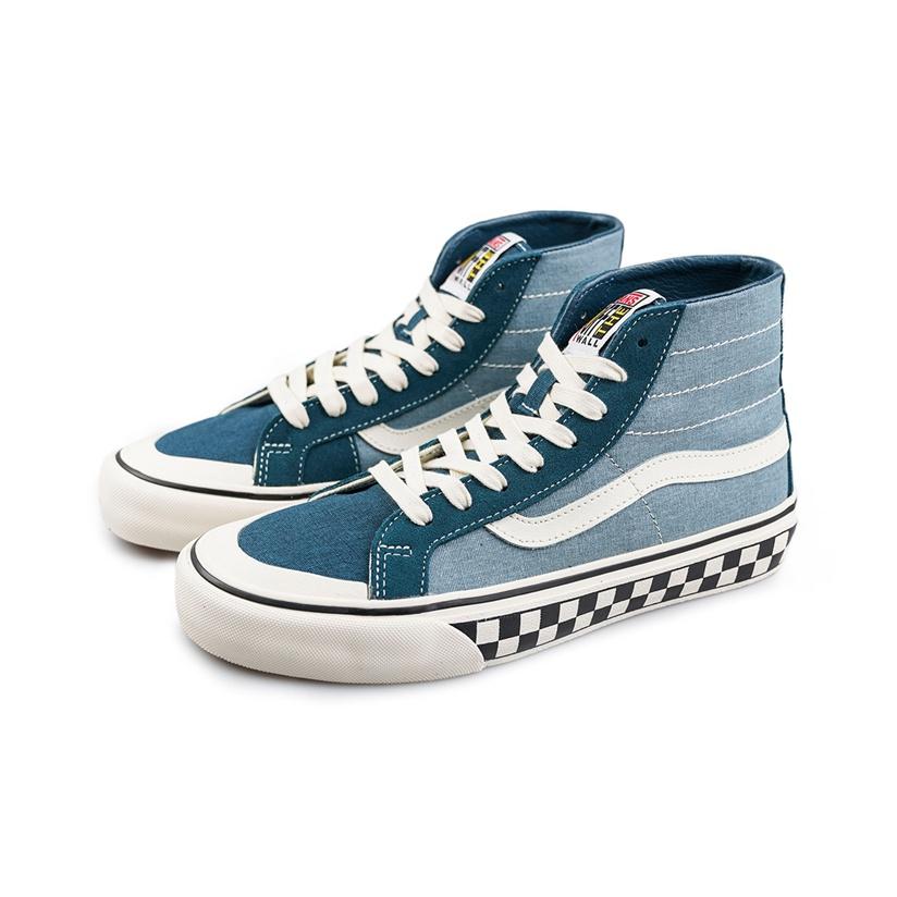 Vans Sk8 Hi Sf Comfortable Versatile High-Top Skate Shoes Unisex Sneakers Dark-Blue VN0A3MV1XGK