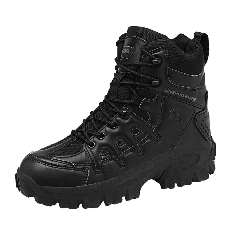 Hiking Shoes Men's Boots Outdoor Mid-top Lace-up Durable Men Shoes Comfortable Anti-slip Comfortable Casual Sports Shoes Men