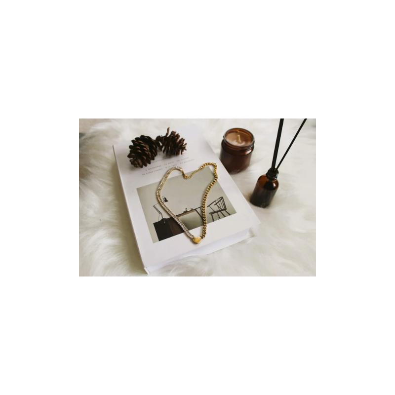 

ELİZYA BOUTIQUE Ожерелье-цепочка из стали с золотым сердечком HEARTLISTONE 45 cm золотой