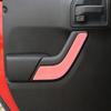 Pink Interior Door Handle Decor Cover Trim for Jeep Wrangler JK 2011-2017 2-Door