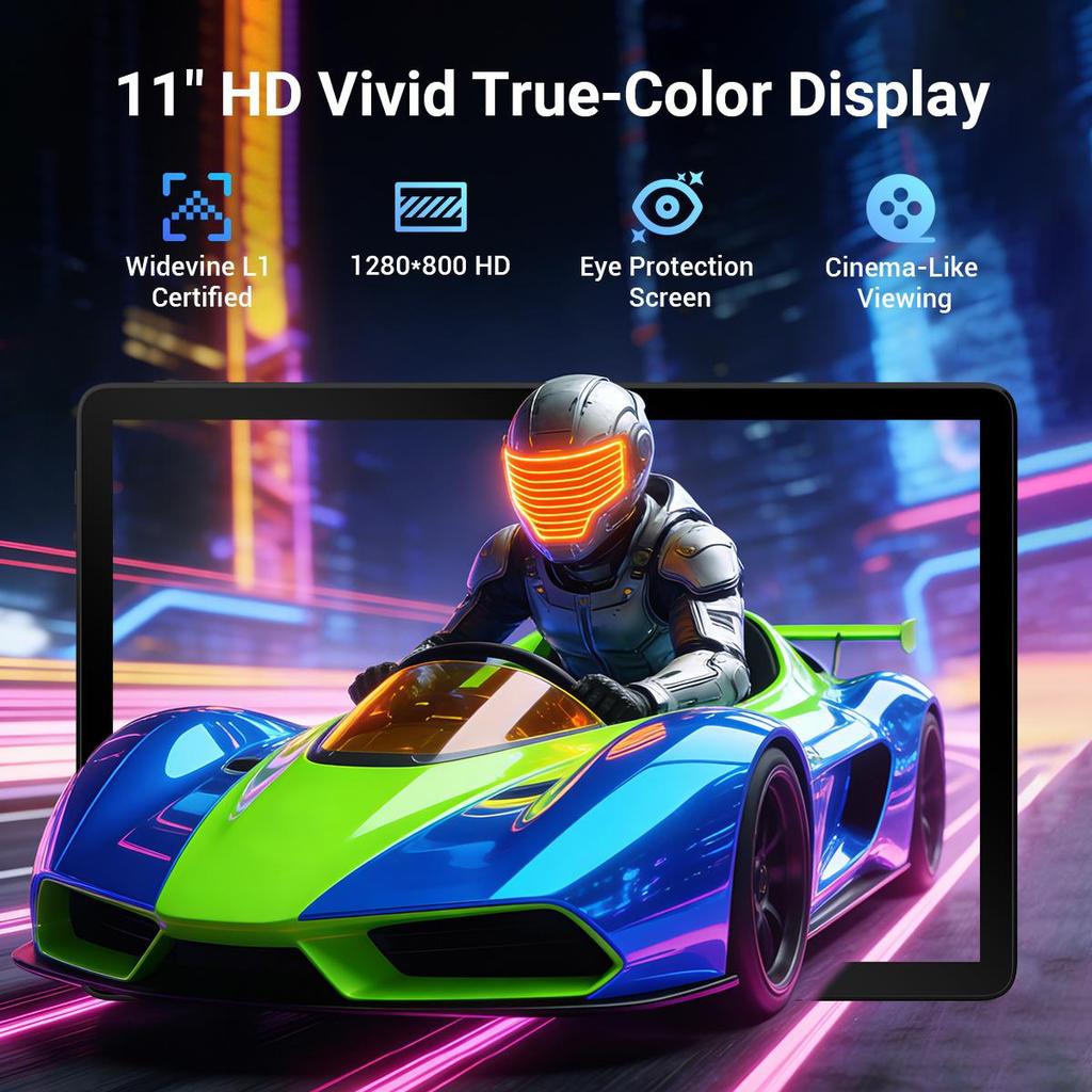 Android 15 Tablet, 11 Inch, 24GB RAM+128GB ROM, Keyboard And Mouse, WiFi 6, Widevine L1
