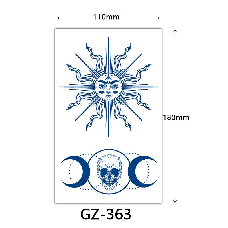 Kräuter-Tattoo-Aufkleber, Saft-Tattoo-Aufkleber, Englischer Buchstabe Semi-permanente Tattoo-Aufkleber Tattoo