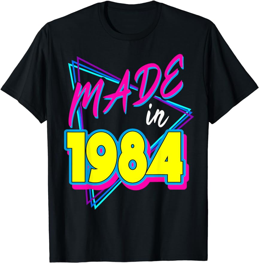 Graphic Birthday Gift Short Sleeved 40 Years Old Born In 1984 Shirt 40th Birthday Summer T-shirt Retro Vintage 1984 Tshirt