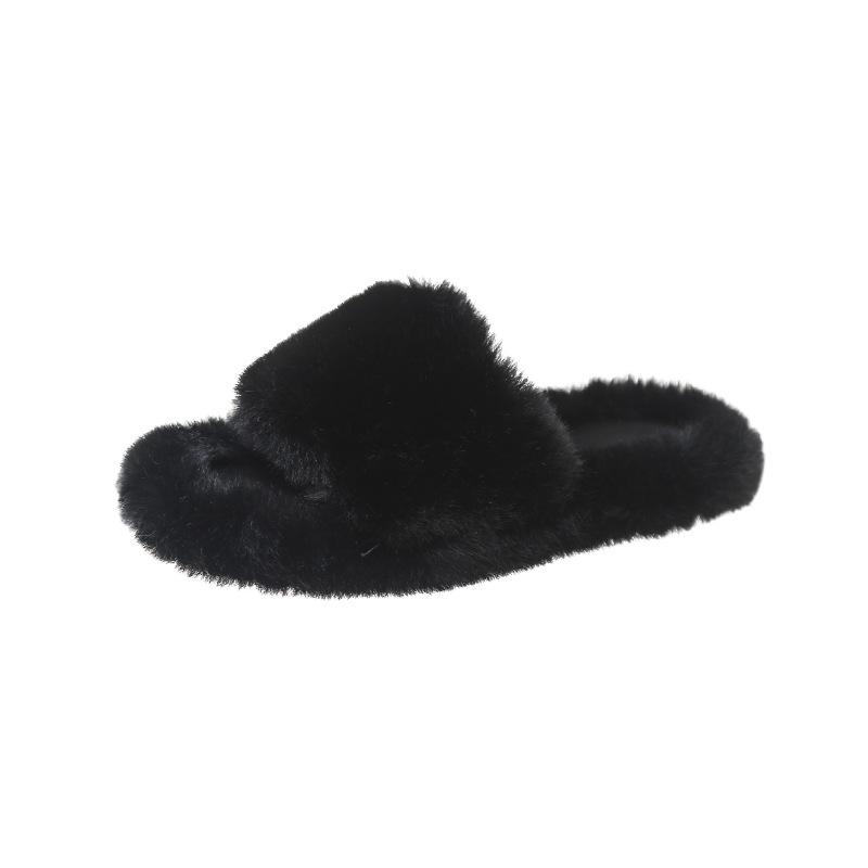 Mao Mao Slippers Women Wear Thick-soled Plush 2025 Autumn and Winter New Internet Celebrity Fashion Mao Drag Spring and Autumn Mao Mao Shoes