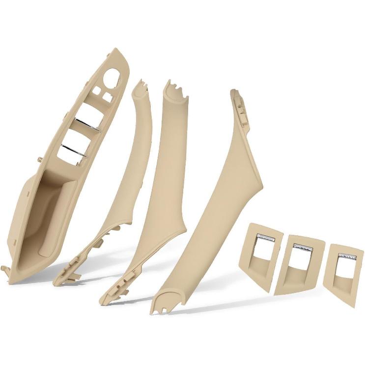 Beige Interior Door Pull Handle Kit Compatible With5 Series F10 F11 520i 520d 523i 525i 525d 528i 530i 530d 535i 535d 2010-2016 Window Switch Armrest