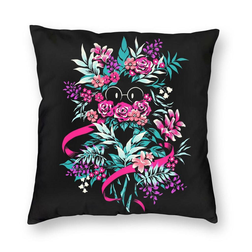 Deltarune Spamton Merch Ralsei Floral Pillowcase Soft Polyester Cushion Cover Decorative Throw Pillow Case Cover Home
