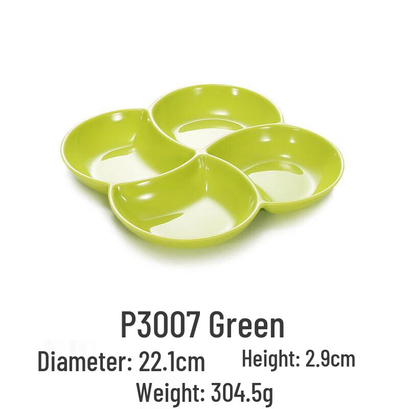 Melamine Four-Compartment Snack Plate