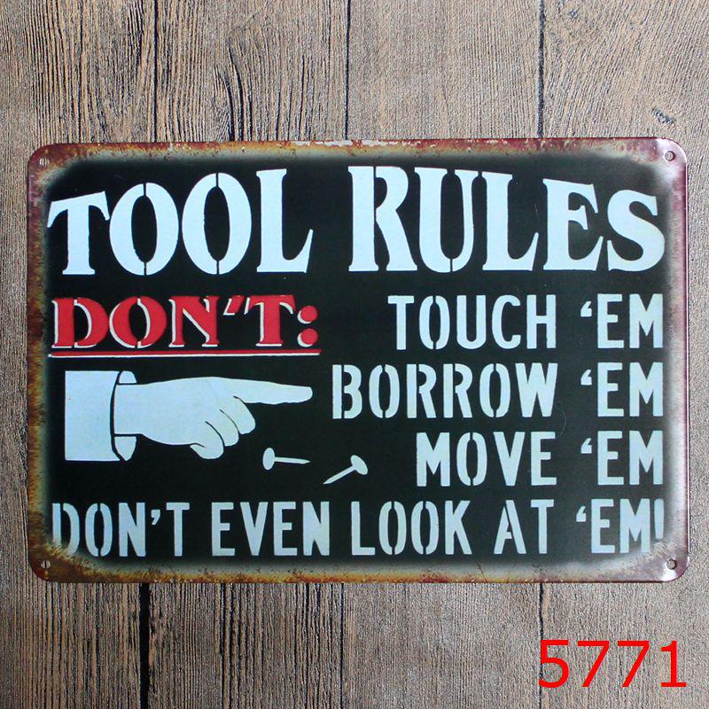 Retro Car Repair Shop Tin Sign for Bar or Living Room Decor