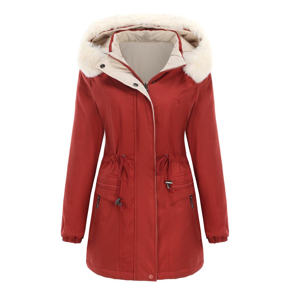 Tragen Sie im Herbst und Winter warme, wattierte Kleidung auf beiden Seiten, abnehmbare Mütze und lange Ärmel.