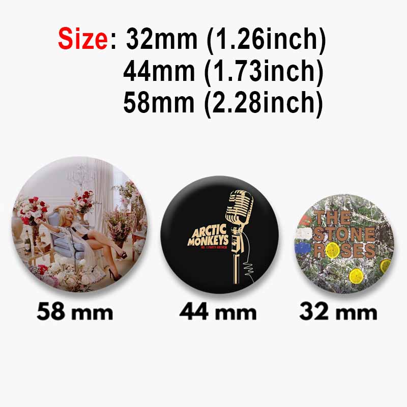 Creative Pop Albums Cover Lapel Pins Handmade Singer Round Brooch on Backpack Hat Jewelry Cosplay Badge Accessory Souvenir Gifts