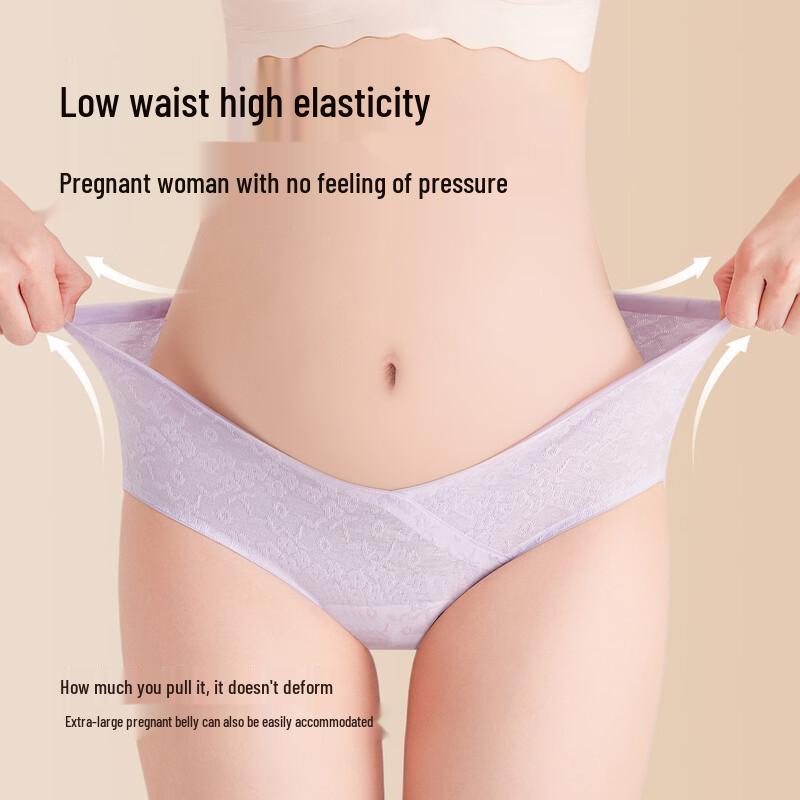 Mao Ren Maternity Low-Waist Cotton Briefs
