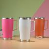 20oz Stainless Steel Double Walled Tumbler With Lid And Handle Travel Mug Colourful Tumbler Double Wall Vacuum