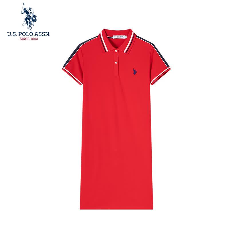 U.S. POLO ASSN. Women s Casual Polo Midi Dress M