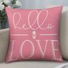 Pink Spring Tulip Print Home Decor Pillowcase Bedroom Living Room Sofa Decoration Polyester Cushion Cover with Zipper