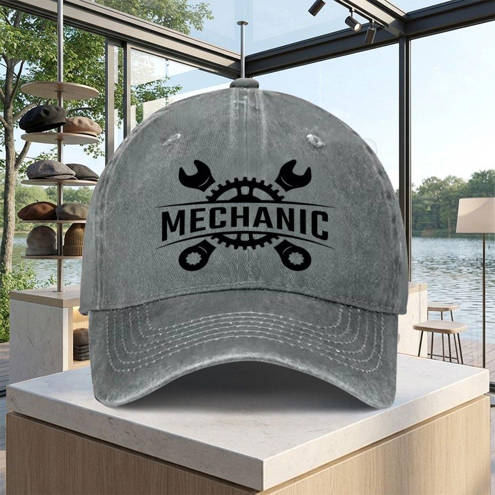 Unisex MECHANIC Baseball Cap Running Hat Sun Hat Suitable for Golf Driving Fishing Outdoor Sports