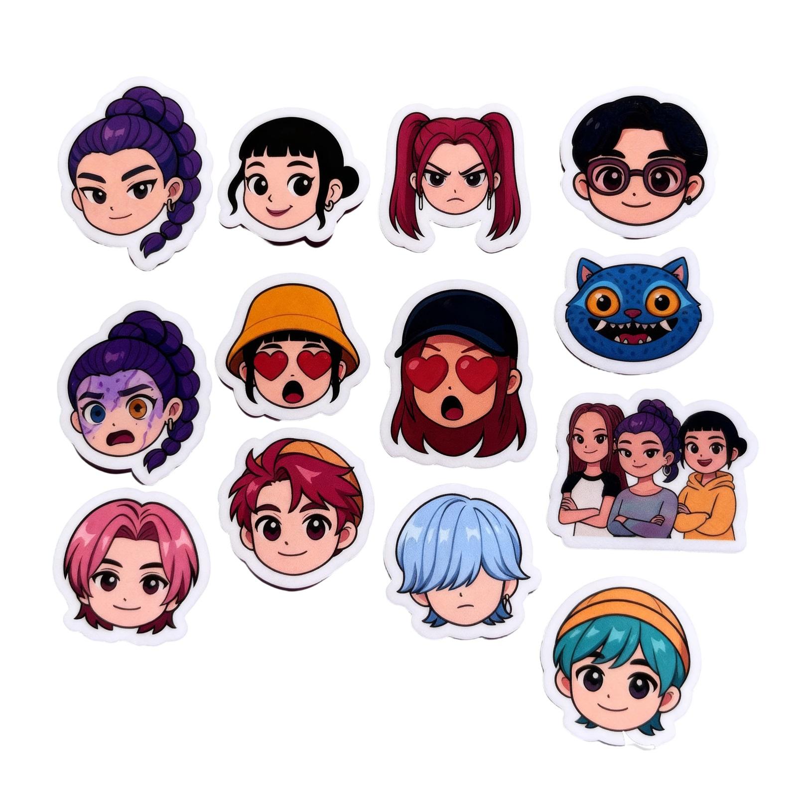 

26pcs Suitcase Stickers Waterproof Stickers Scooter Computer Tablet Cartoon Decoration One Size