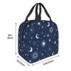 Sweet Celestial Suns, Moons And Stars Insulated Lunch Bag for Kids School Cooler Thermal Food Box Tote Lunch Boxes Container