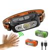 Mini recarregável forte sensor faróis de pesca acampamento usb faróis cob led headworn lanterna