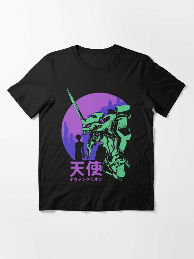 100% Cotton Anime Harajuku Ayanami Rei Printing Tshirt MenMomen Oversized Short Sleeve T-shirt Spring Summer Tops