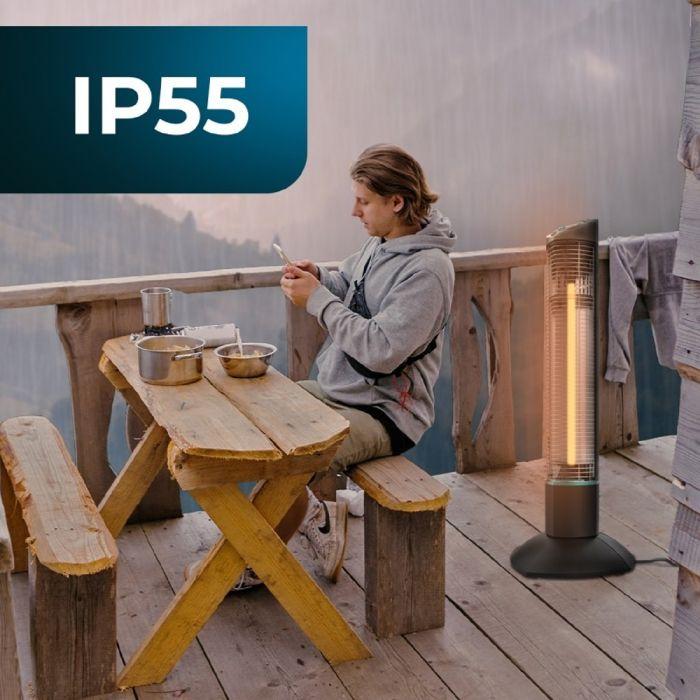 Outdoor Heater - Cecotec - ReadyWarm 1000 Power Tower - 1000 W - Halogen - IP55