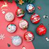 Christmas Round Ball Box Tinplate Candy Box Christmas Tree Decorations Candy Jar Xmas Tree Hanging Ball Candy Cans Kids Gift
