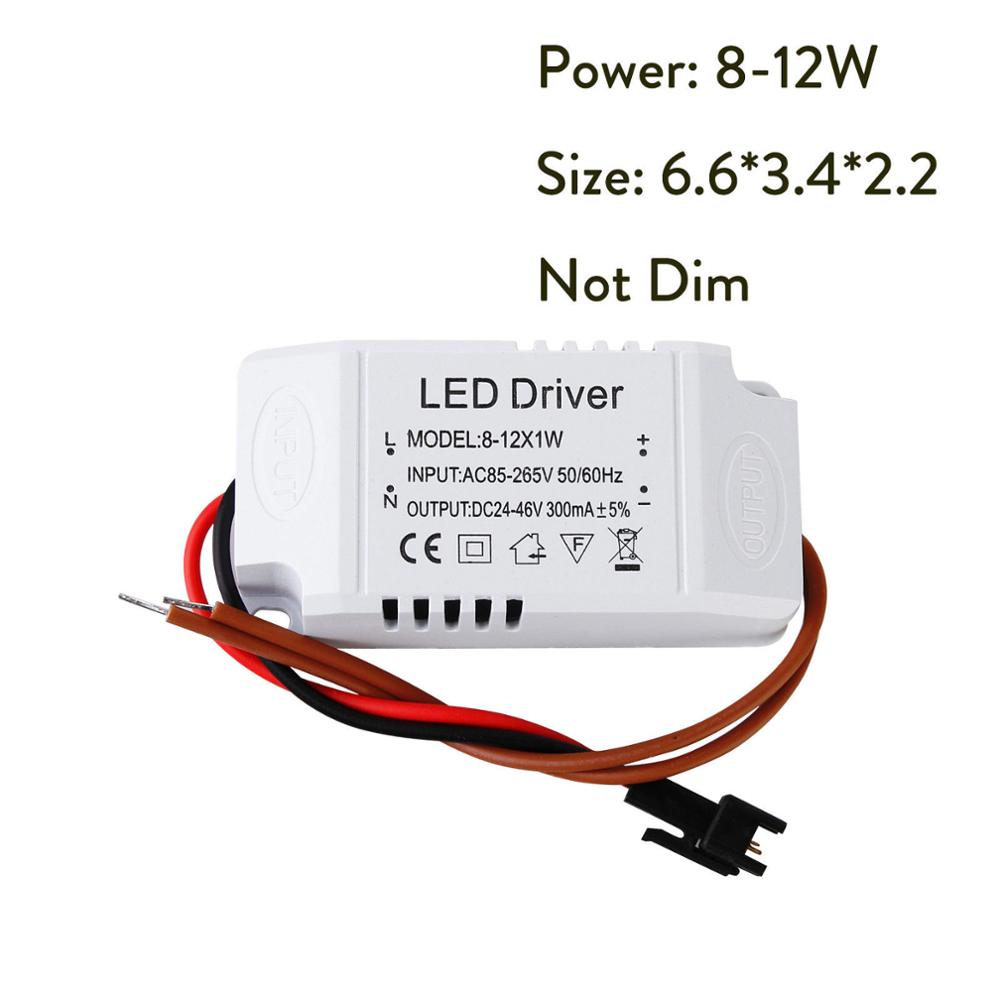 Hot 1-3W 4-5W 4-7W 8-12W 18-24W LED Constant Current Driver 85-265V Power Supply Output 300mA External Drive For LED Downlight