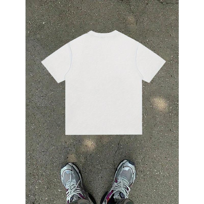 Ein lässiges Mode-T-Shirt für Herren im Sommer mit Würfelmuster-Print, Rundhalsausschnitt für den Urlaub, Weich, Herren-Oberteil, Trendig und Stilvoll