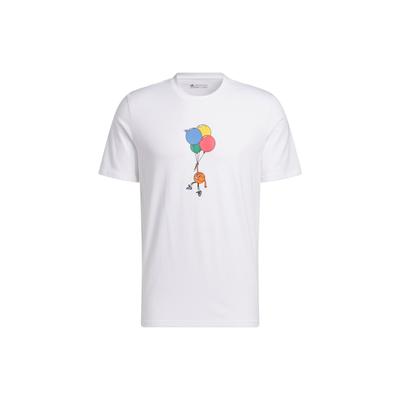 Lil Stripe Basketball T-Shirt Cartoon Print Kurzarm T-Shirt Herren Oberteile Weiß IC1864