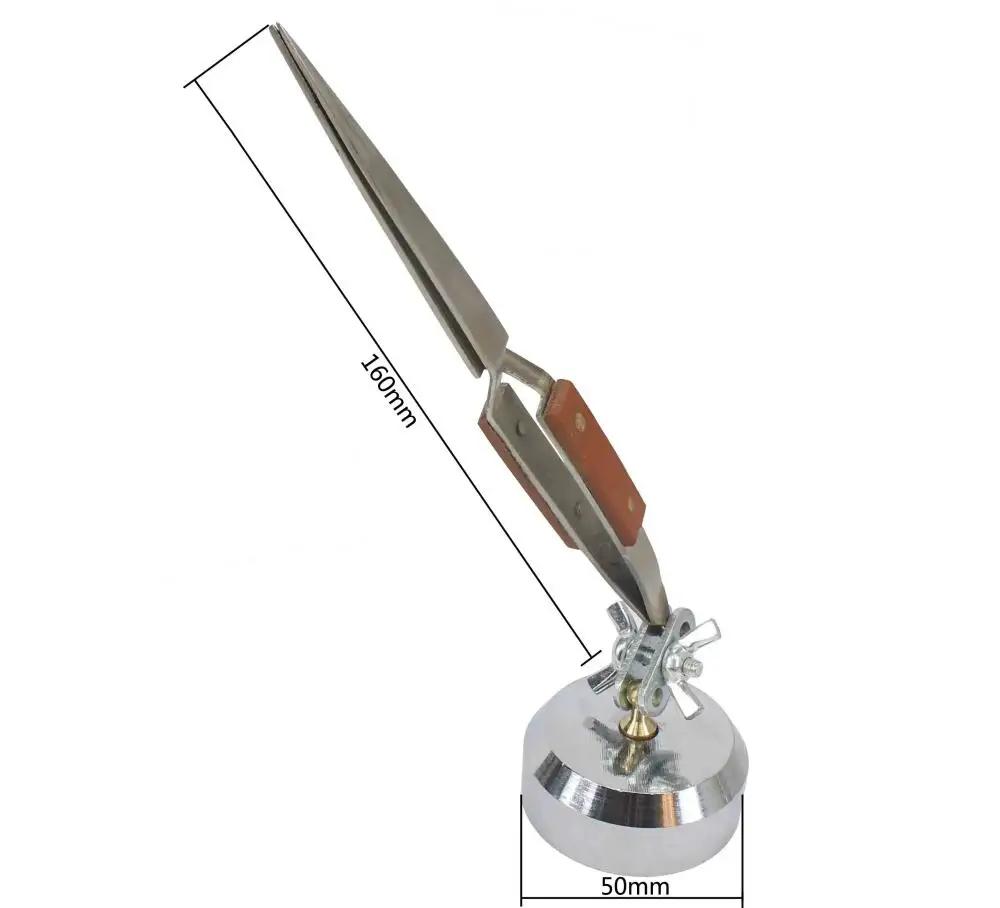 Cross Locking Lock Tweezer Self Closing Jewelry Soldering Craft Repair Tool Insulated Tweezer Straight Elbow Tip