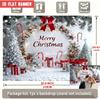 1Pcs White Snowy Red Ornaments Candy Canes Decoration Background Christmas Backdrop Decorations For Photo Studio Booth Party
