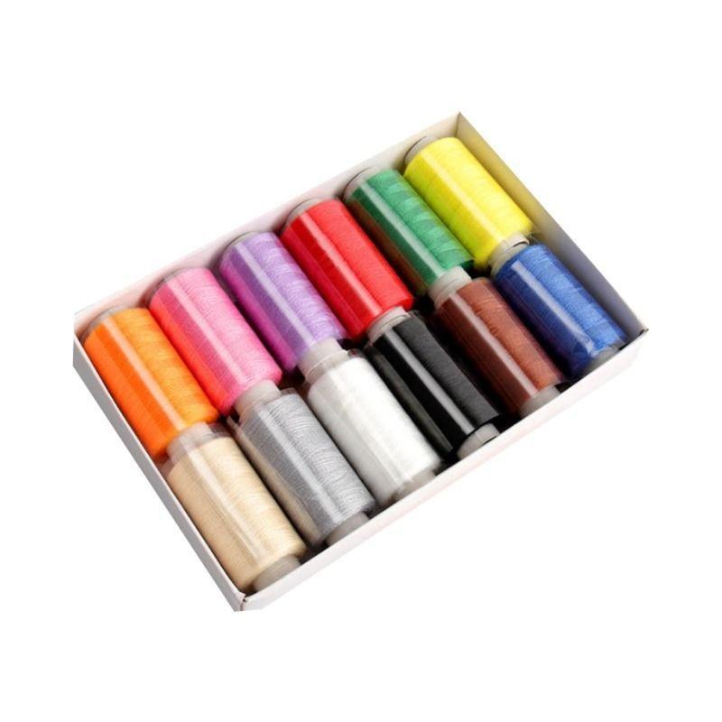 1BOX sewing thread 12-color sewing thread hand sewing kit handmade DIY combination set boxed color coil