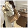 Fashionable Retro Pu Shoulder Bag Stylish Winter Commuter Tote Large Capacity