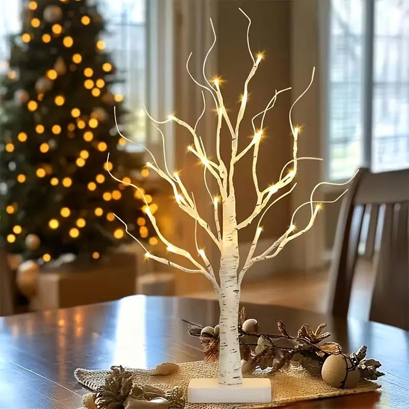 LED Tree Lights Christmas Remote Control Birch Tree Home Decoration Lights Indoor Bedroom Room Landscape Glowing Tree