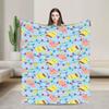 SpongeBobs Dark Mini Avatar Repeat Blanket Quality Warm Soft  Throw Blanket Autumn Girls Boys Living Room Novelty Bedspread