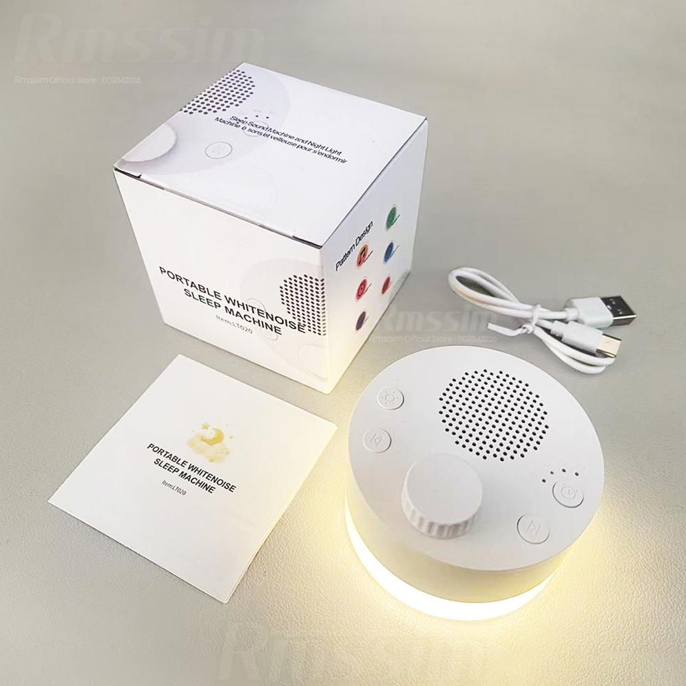 Baby White Noise Machine Timed Shutdown Sleep Machine Portable Baby Sleep Sound Player Night Light Timer Noise Player белый