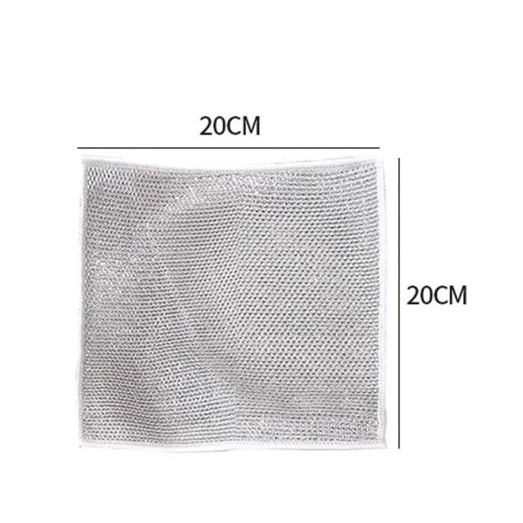 Non-Stick Steel Wool Dishwashing Cloth - Double-Sided Metal Wire Cleaning Rag.