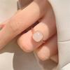 Minimalist Square Sugar Resin Open Ring Faux Jade Adjustable Statement Gift for Women Birthday Fashion Jewelry