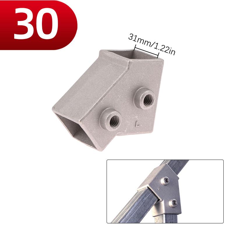1 buc Piesă de Conectare Tub Pătrat Aliaj Aluminiu Cot Conector Triplu Tub Pătrat Îmbinare Fixă Raft Raft de Depozitare