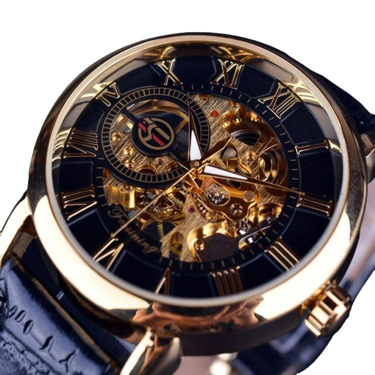Forsining Men'S Fashion Retro Hollow Through Mechanical, Manual Mechanical Watch