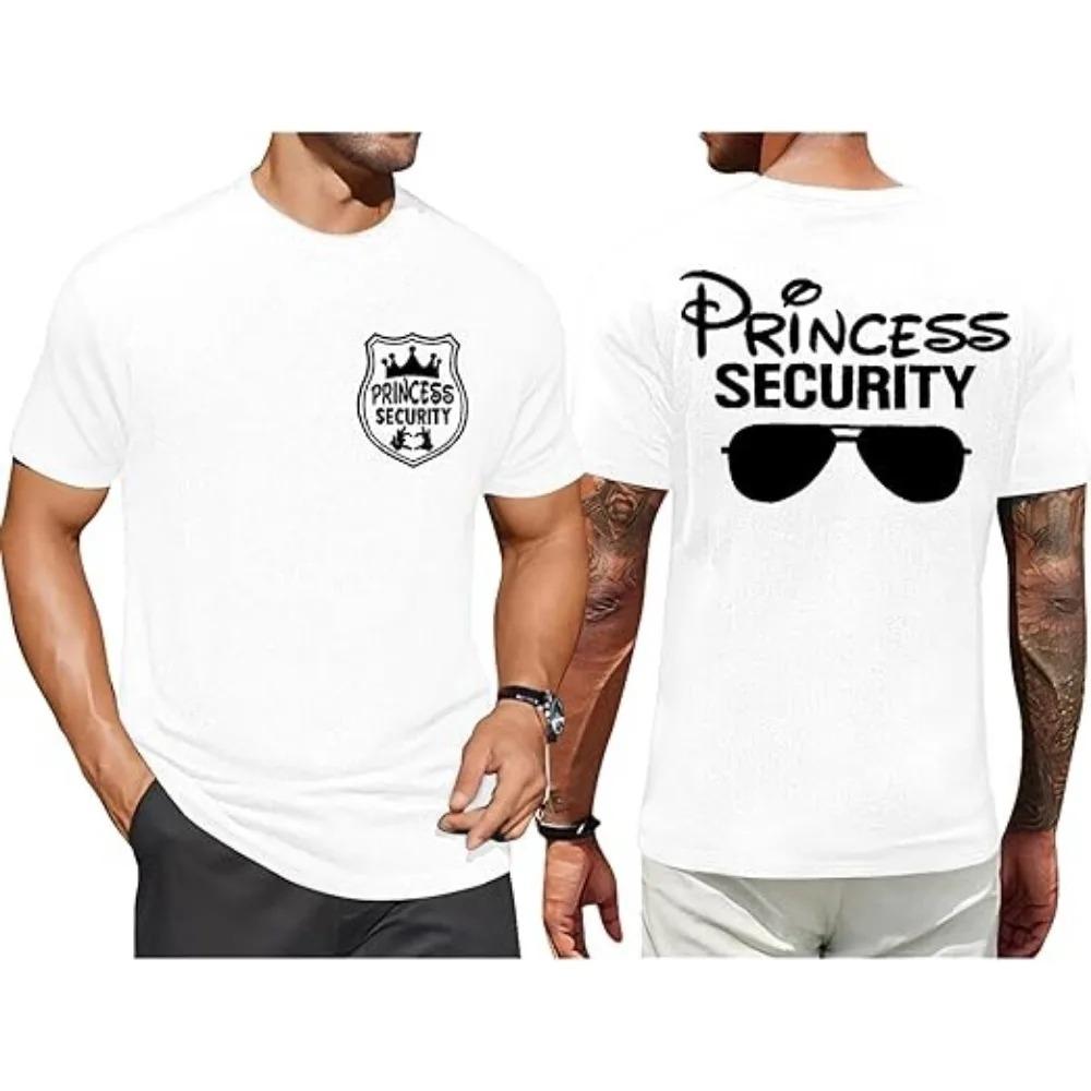 Equipe de Segurança da Princesa Nova Chegada Roupas Masculinas Camiseta Camisetas Gráficas Camiseta Masculina para Homens Ropa Hombre Manga Curta