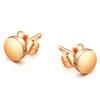 Simple Cute Cube Shaped Geometric Stud Earrings For Women Rose Gold For Female Daily Party Gift Jewelry E536