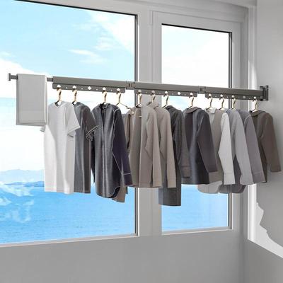 Retractable Folding Indoor Clothes Drying Rack for Balcony and Bathroom