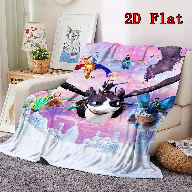 Sky Adventure Cartoon Characters 2D Flat Pattern Flannel Blanket High quality All Seasons Warmth and Comfort Perfect for Christmas Gifts.